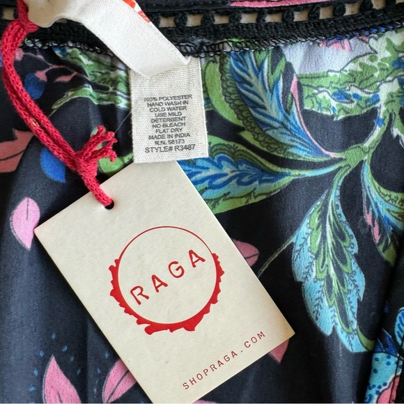 Raga Anthropologie Jumpsuit Multicolor Paisley Floral Sleeveless V-neck Size L - Picture 4 of 10